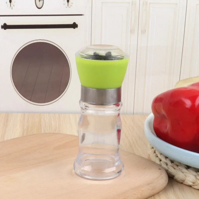 Modni mlin od nehrđajućeg čelika Stakleno tijelo Mlin za začine Sol i papar Kuhinjski dodaci Alat za kuhanje Prijenosni kuhinjski gadgeti