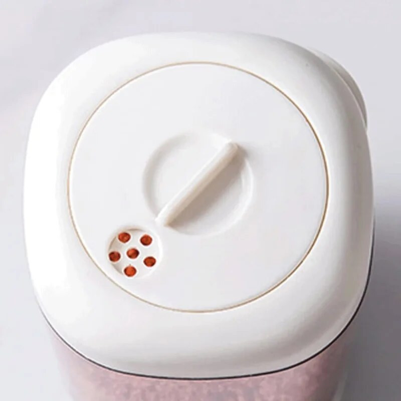 Buitinė matavimo preso druskos purškimo bakas virtuvės artefaktų kontrolė ribota druskos dėžutės prieskonių dėžės preso tipas