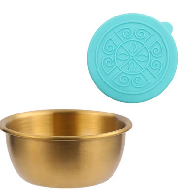 Salotų padažo indelis Į 6x2,5 uncijos nerūdijančio plieno mažą prieskonių talpyklą su dangteliais, nepraleidžiančiais dangteliais, skirta vaikų pietų indų dėžutei