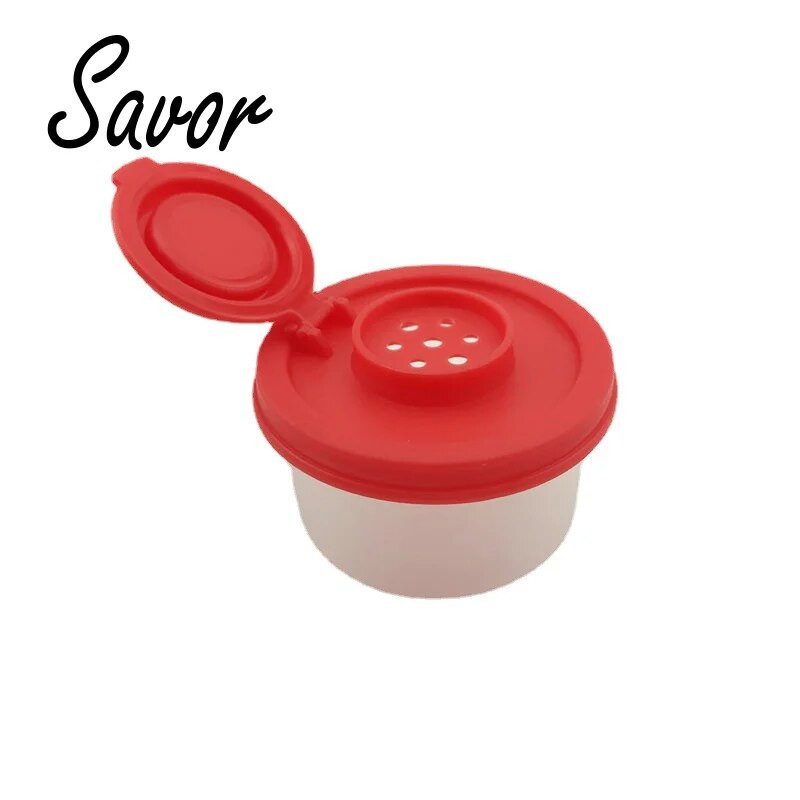 Prieskonių buteliukas Mini druskos ir pipirų plaktuvas Piknikas lauko virtuvės priešpiečių dėžutė Kelioniniai prieskoniai Skaidrus spalvotas dangtelis Plastikinis sandariklis