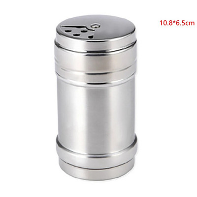 Prieskonių buteliukas, besisukantis dangtelis, dizaino prieskonių dozatorius nerūdijančio plieno prieskonių plaktuvas Daugiafunkcinis kepimas BBQ pipirų druskos indelis