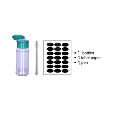 Stiklainiai prieskoniams Prieskonių indelis Plastikinis kepsnių prieskonių virtuvės įtaisas Druskos ir pipirų plaktuvas prieskonių virtuvės įrankis