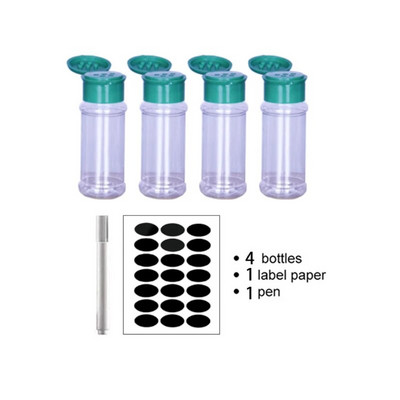 Stiklainiai prieskoniams Prieskonių indelis Plastikinis kepsnių prieskonių virtuvės įtaisas Druskos ir pipirų plaktuvas prieskonių virtuvės įrankis