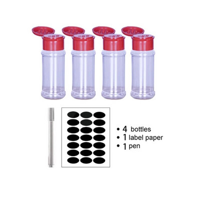 Stiklainiai prieskoniams Prieskonių indelis Plastikinis kepsnių prieskonių virtuvės įtaisas Druskos ir pipirų plaktuvas prieskonių virtuvės įrankis