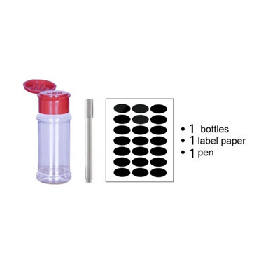 Stiklainiai prieskoniams Prieskonių indelis Plastikinis kepsnių prieskonių virtuvės įtaisas Druskos ir pipirų plaktuvas prieskonių virtuvės įrankis