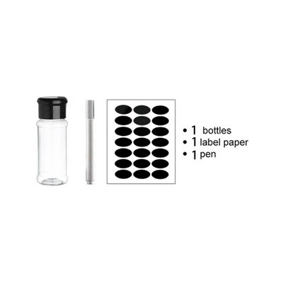 Stiklainiai prieskoniams Prieskonių indelis Plastikinis kepsnių prieskonių virtuvės įtaisas Druskos ir pipirų plaktuvas prieskonių virtuvės įrankis