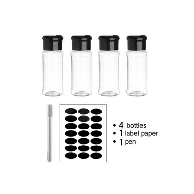 Stiklainiai prieskoniams Prieskonių indelis Plastikinis kepsnių prieskonių virtuvės įtaisas Druskos ir pipirų plaktuvas prieskonių virtuvės įrankis