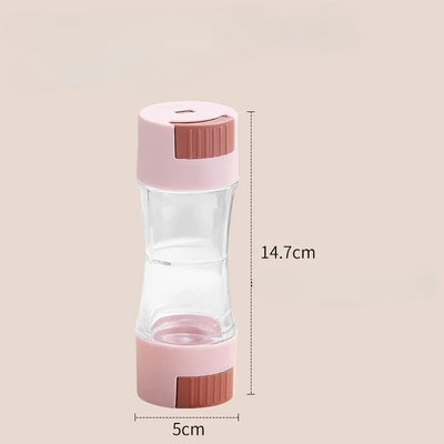 Dozavimo druskos plaktuvas Dviejų galų prieskonių plaktuvas Druskos valdomas prieskonių plaktuvas Sandarinimo ir drėgmei atsparus virtuvės prietaisas1PC