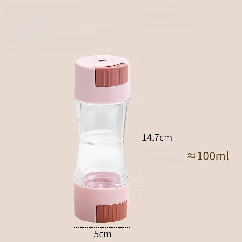 Dozavimo druskos plaktuvas Dviejų galų prieskonių plaktuvas Druskos valdomas prieskonių plaktuvas Sandarinimo ir drėgmei atsparus virtuvės prietaisas1PC