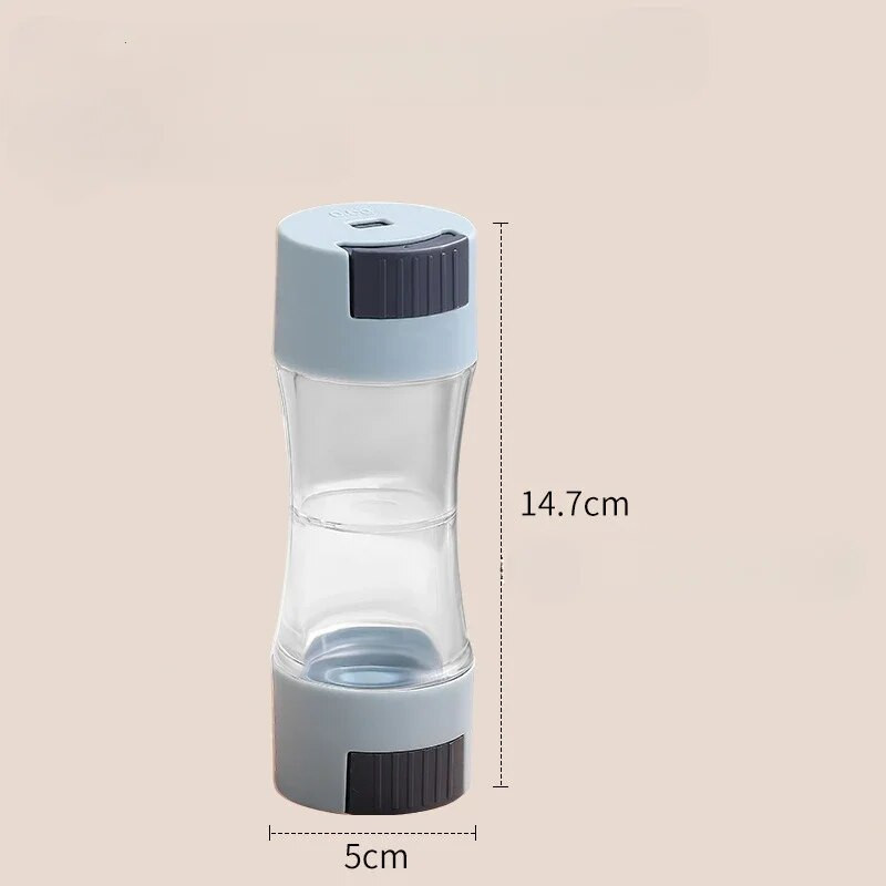 Dozavimo druskos plaktuvas Dviejų galų prieskonių plaktuvas Druskos valdomas prieskonių plaktuvas Sandarinimo ir drėgmei atsparus virtuvės prietaisas1PC