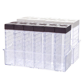 Прозрачен комплект бурканчета за подправки, сол, черен пипер, кутия за подправки, бутилка за съхранение на подправки за кухненски инструменти за подправки, контейнер за съхранение