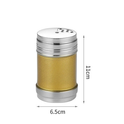 Nerūdijančio plieno kmynų prieskonių stiklainis besisukantis dangtelis kepsninės druskos butelis indelis prieskoninės žolelės pipirai prieskoniai skardinė virtuvės gaminimo įtaisai