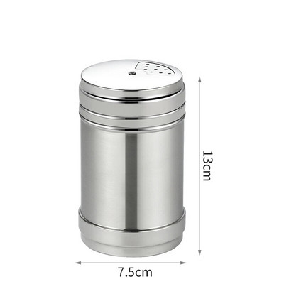 Nerūdijančio plieno kmynų prieskonių stiklainis besisukantis dangtelis kepsninės druskos butelis indelis prieskoninės žolelės pipirai prieskoniai skardinė virtuvės gaminimo įtaisai