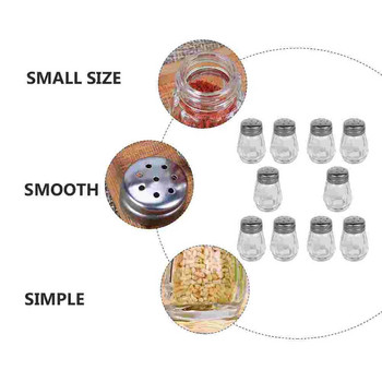 10 τμχ Γυάλινο δοχείο Μίνι Βάζο Μπαχαρικών Μπάρμπεκιου Πιπεριού σέικερ ζάχαρης σε σκόνη Μπουκάλι καρύκευμα κουζίνας Gadget αλάτι Εργαλείο