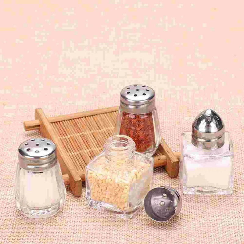 Staklena posuda od 10 komada Mini staklenka za začine Roštilj Pepper Shaker Šećer u prahu Boca začina Kuhinjski gadget Alat za sol
