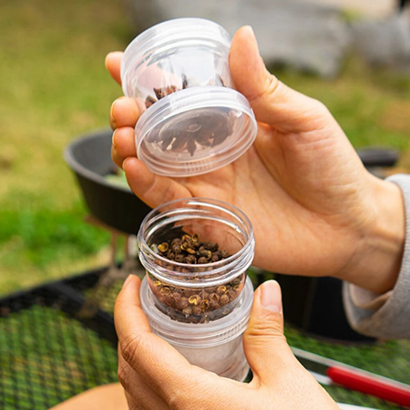 5 kom/pak. Mini kutija za začine, višenamjenska posuda za preljev za salatu od 40 ml s vrećicom za pohranu za kampiranje na otvorenom, roštiljanje, pecanje