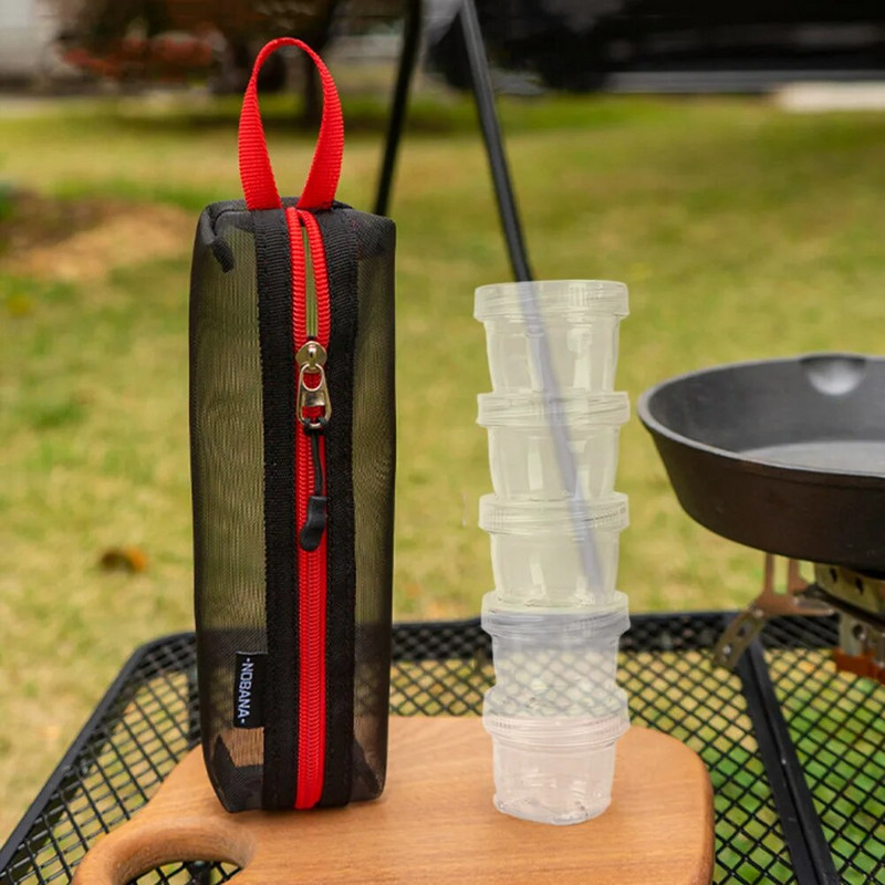 5 kom/pak. Mini kutija za začine, višenamjenska posuda za preljev za salatu od 40 ml s vrećicom za pohranu za kampiranje na otvorenom, roštiljanje, pecanje