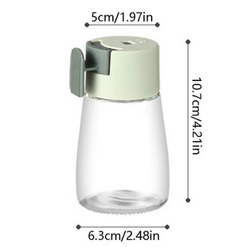 Количествена солница Стъклена бутилка Буркан за подправки Тип кухненска преса Буркан със сол Затворен, устойчив на влага Пипер Подправка Захарна кутия