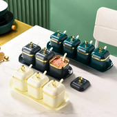 Set kutija za začine Sol Papar Stalak za začine Staklenka Posuda za šećer za kuhinjske gadgete Setovi uređaja Kutija za začine s poklopcem Alat za organizator