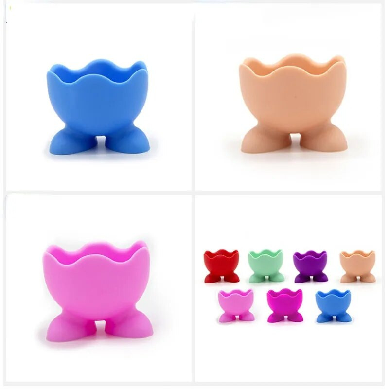 5 kom. Silikonska čašica za jaja Šarena mekana silikonska čašica za jaje Šalica za posluživanje kuhanih jaja Poslužavnik za jaja Držači za jaja Stalci Kuhinjski alati Gadgeti