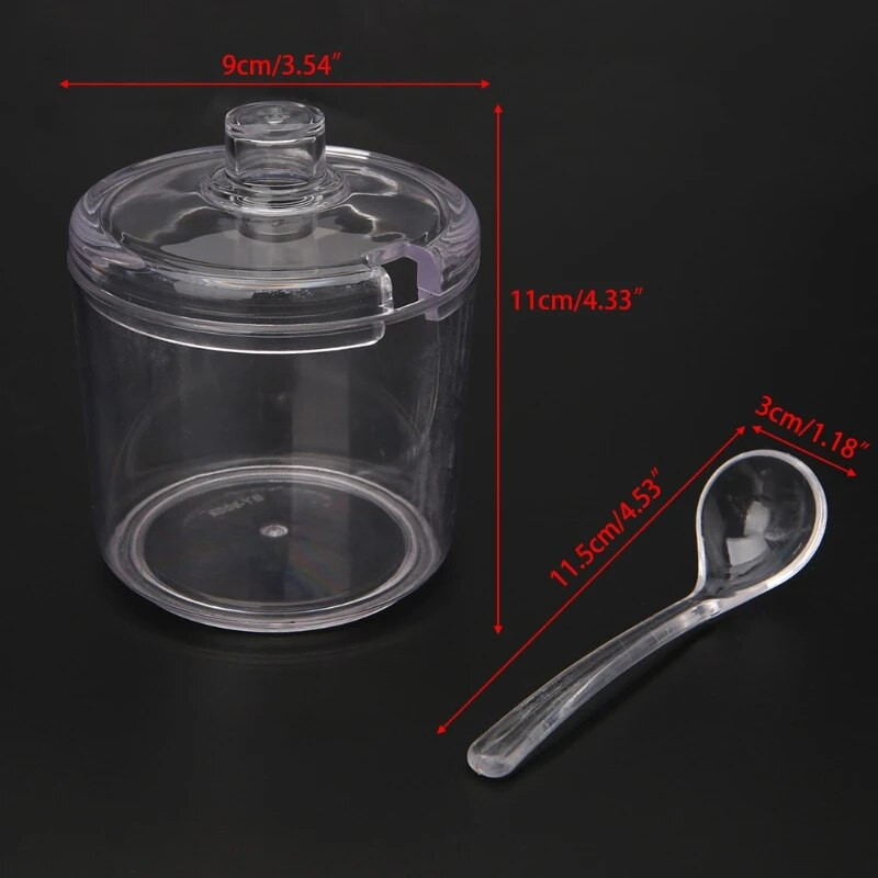 Akril fűszerezés tégely só cukor bors por konyhai kellékekhez