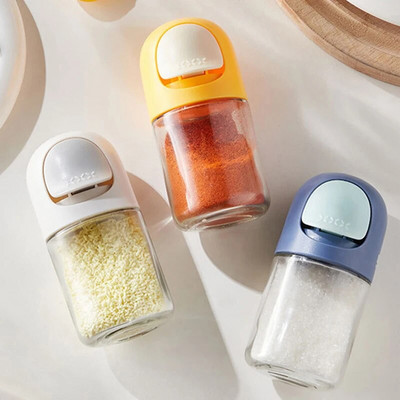 0,5 G dozavimo druskos dozatorius cukraus plaktuvas stiklainio prieskonių laikiklis druskos bakas cukraus butelis virtuvės tvarkyklė ir laikymo talpa