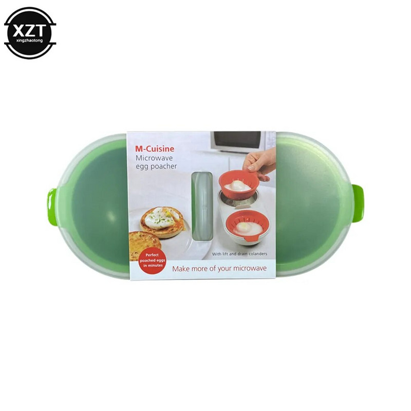 Kuhinjski aparat za kuhanje jaja s dvostrukom šalicom za kuhanje jaja u mikrovalnoj pećnici Posuda za kuhanje na pari Kuhač za jaja Alati za kuhanje