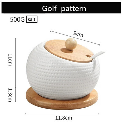 Kerámia fűszerező edény konyhai kellékek doboza, kombinált konyhai kellékek palack olajos sótartó bambusz alappal, 3 készlet