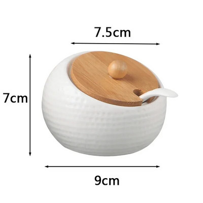 Kerámia fűszerező edény konyhai kellékek doboza, kombinált konyhai kellékek palack olajos sótartó bambusz alappal, 3 készlet