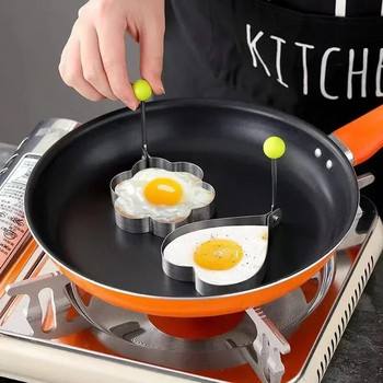 Σχήματα DIY από ανοξείδωτο ατσάλι Fried Egg Shaper Egg φόρμα πρωινού Egg Pancake Rings Σάντουιτς Εργαλεία κουζίνας Εργαλεία ψησίματος