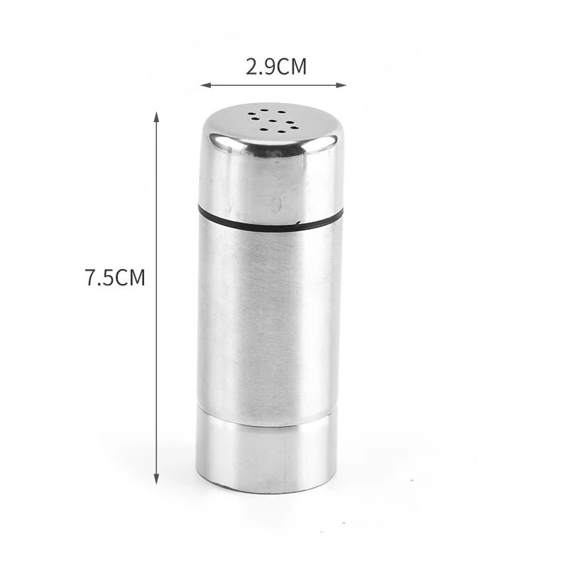 Mini agitator de sare din oțel inoxidabil Piper multifuncțional Borcane creative de împrăștiat condimente Unelte de condiment de bucătărie pentru exterior