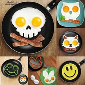 Kalup za omlet za doručak Silikonski oblik prstena za palačinke za jaja Alat za kuhanje DIY Kuhinjski pribor Naprava Plastični separator za jaja