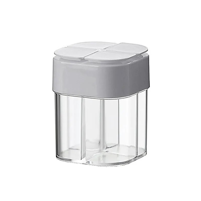 Sticla de condimente 4 în 1 borcan de condimente sigilat multifuncțional cu clapă rezistentă la umiditate recipient pentru condimente de bucătărie instrument de bucătărie pentru condimente