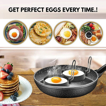 Επαγγελματική φόρμα αυγών από ανοξείδωτο ατσάλι Στρογγυλή φόρμα για τηγανίτα Φόρμα ομελέτας κουζίνας για τηγανητό αυγά Εργαλεία
