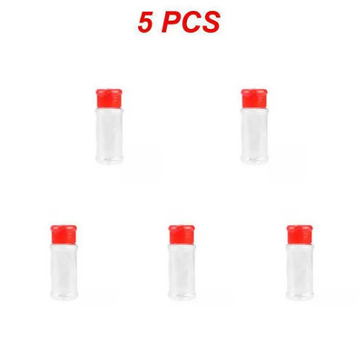 1 ~ 10 vnt. 5 / Stiklainiai prieskoniams Druskos ir pipirų plaktuvas Prieskonių stiklainis prieskonių organizatorius Plastikinis kepsninių prieskonių virtuvės įtaiso įrankis