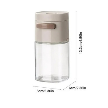 Φορητός διαφανής διανομέας αλατιού Μπουκάλι ελέγχου αλατιού κουζίνας Οικιακό σφραγισμένο μπουκάλι καρυκευμάτων Ποσοτικό βάζο καρυκευμάτων για άλατα
