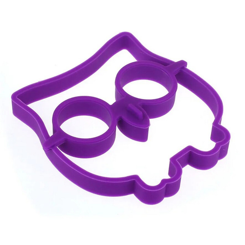 Virtuvės aksesuarai Maisto gaminimo įrankis Silikoninė guminė kiaušinių forma Nelipni pelėdos formos kiaušiniai Kepta kepimo forma Blynų kiaušinių žiedų formuotojas