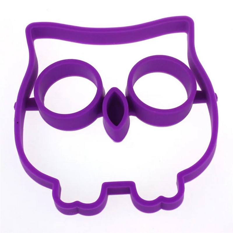 Virtuvės aksesuarai Maisto gaminimo įrankis Silikoninė guminė kiaušinių forma Nelipni pelėdos formos kiaušiniai Kepta kepimo forma Blynų kiaušinių žiedų formuotojas