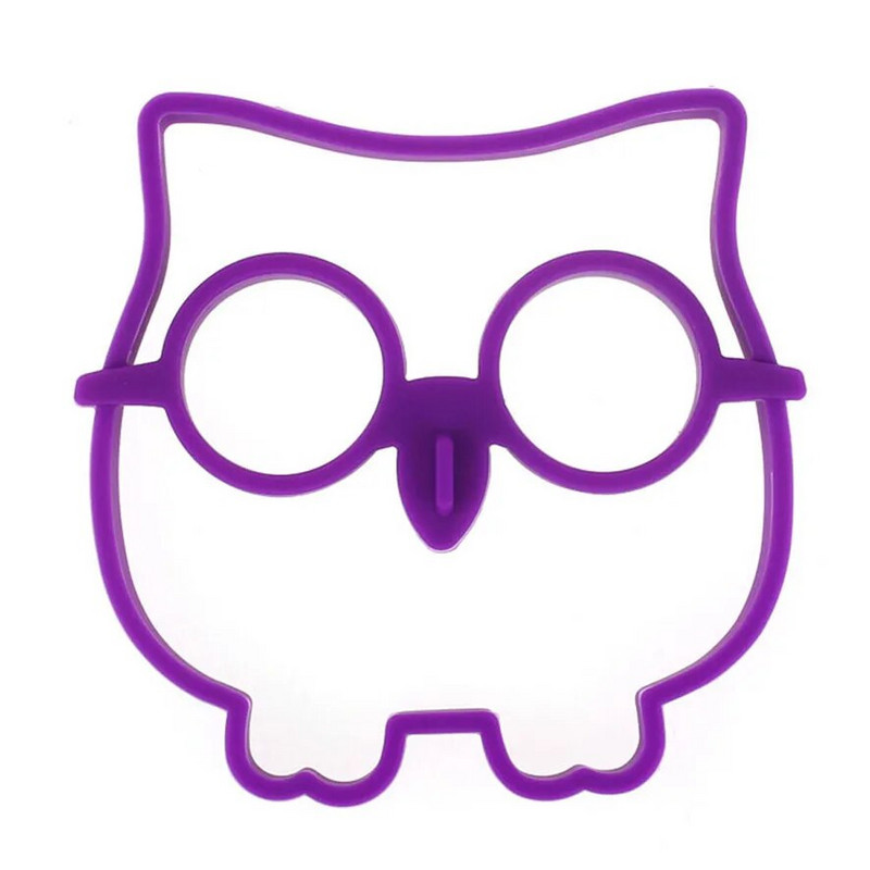 Virtuvės aksesuarai Maisto gaminimo įrankis Silikoninė guminė kiaušinių forma Nelipni pelėdos formos kiaušiniai Kepta kepimo forma Blynų kiaušinių žiedų formuotojas