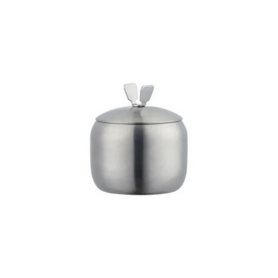 Virtuvės nerūdijančio plieno aukso prieskonių puodas Puikus dizainas Prieskonių Druska Cukraus Indelis Pipirų Indelis Įrankis su dangteliu ir šaukštu