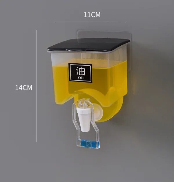 Zidni spremnik za tekućinu za začine Automatske boce za začine Dozator za ulje i ocat Spremnici za pohranu Kuhinjski pribor