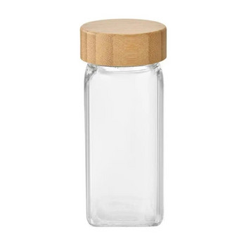 Φτηνό μπουκάλι Μασίφ Ξύλο Τετράγωνο Μπουκάλι Καρυκεύματα Βάζο Λείο Στόμιο Μπουκαλιού Φορητό Αποθηκευτικό Αντιολισθητικό Πάτος Μπουκαλιού