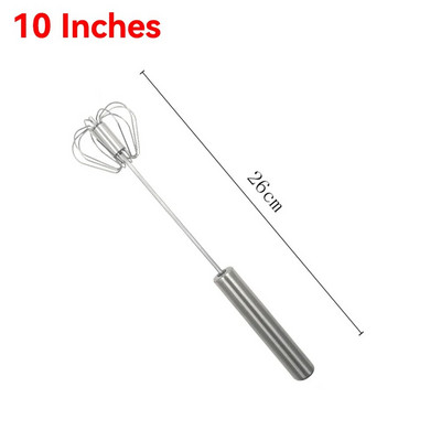 Poluautomatska mutilica za jaja Pjenjača za jaja od nehrđajućeg čelika 304 Ručni ručni mikser Samookretna mješalica za jaja Kuhinjski dodaci Alati za jaja