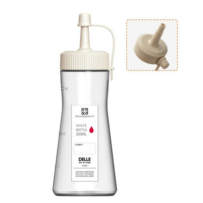 350 ml pagardų padažo išspaustas butelis Druskos pipirų miltų miltelių plaktuvas Kečupo salotų padažo dozatorius BBQ prieskonių talpyklės 1/5 skylės