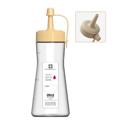 350 ml pagardų padažo išspaustas butelis Druskos pipirų miltų miltelių plaktuvas Kečupo salotų padažo dozatorius BBQ prieskonių talpyklės 1/5 skylės