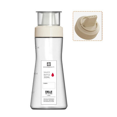 350 ml pagardų padažo išspaustas butelis Druskos pipirų miltų miltelių plaktuvas Kečupo salotų padažo dozatorius BBQ prieskonių talpyklės 1/5 skylės