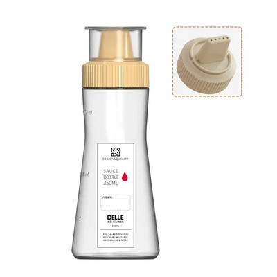350 ml pagardų padažo išspaustas butelis Druskos pipirų miltų miltelių plaktuvas Kečupo salotų padažo dozatorius BBQ prieskonių talpyklės 1/5 skylės