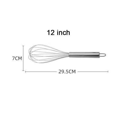 8"/10"/12" balioninis plaktuvas, rankinis plieninis vielinis plaktuvas puikiai tinka maišyti, plakti, plakti ir maišyti