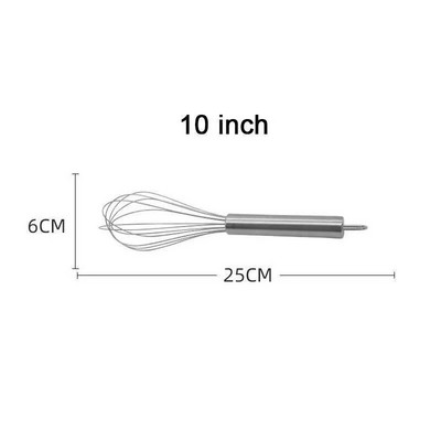 8"/10"/12" balioninis plaktuvas, rankinis plieninis vielinis plaktuvas puikiai tinka maišyti, plakti, plakti ir maišyti