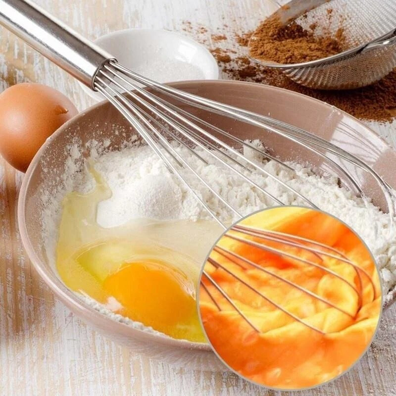 8"/10"/12" balioninis plaktuvas, rankinis plieninis vielinis plaktuvas puikiai tinka maišyti, plakti, plakti ir maišyti